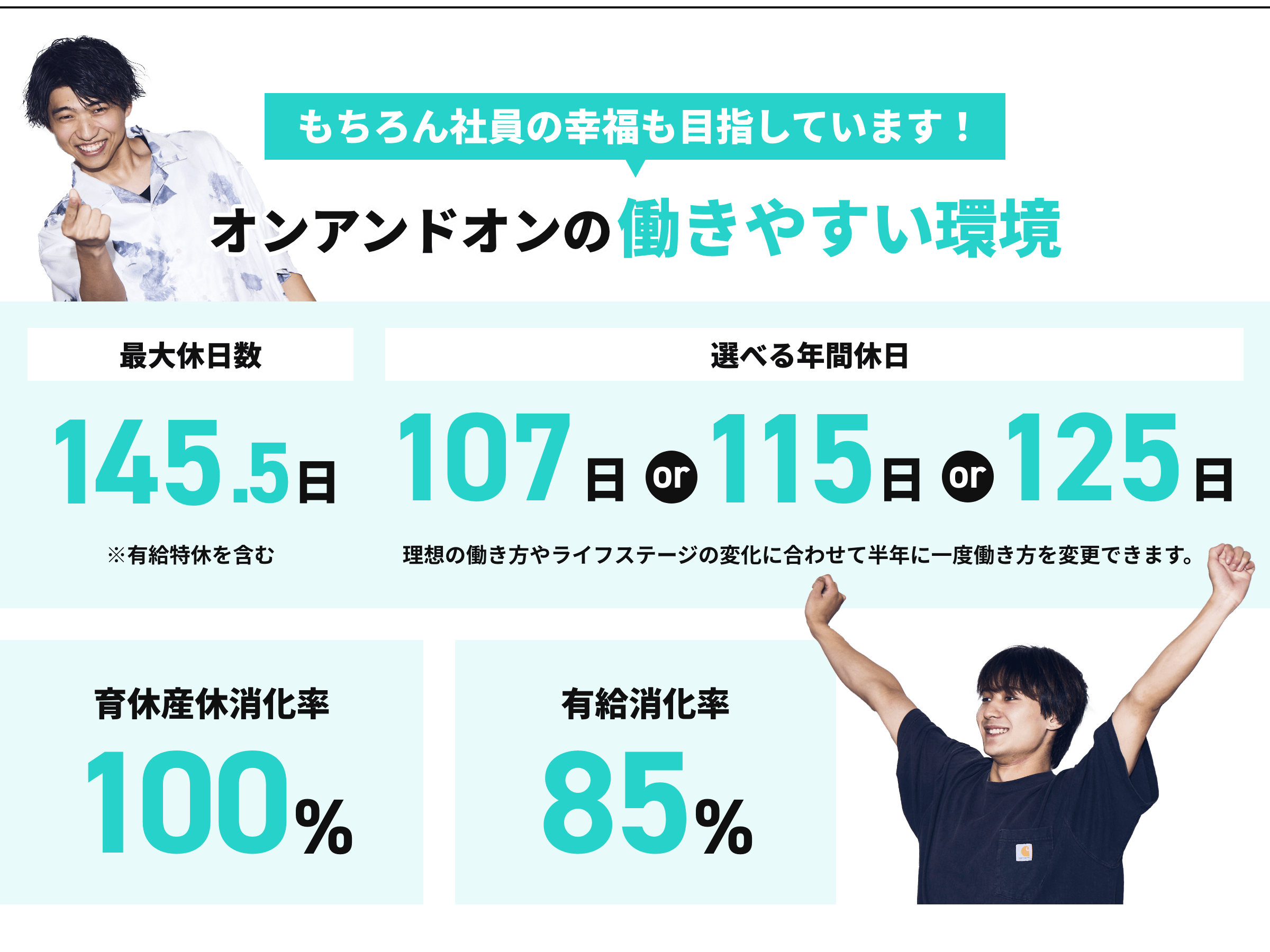 オンアンドオンの働きやすい環境