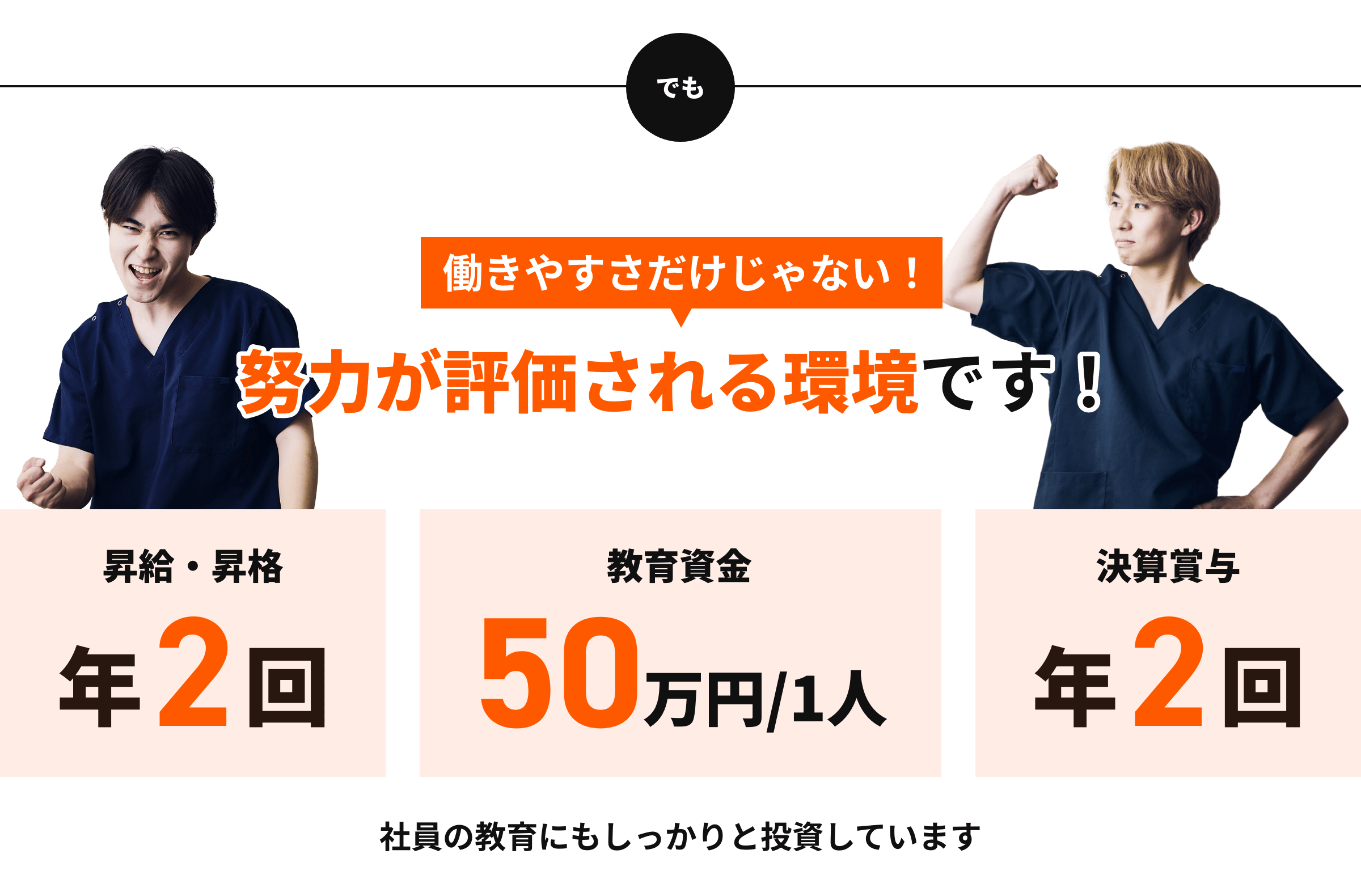 教育にも力を入れていて努力も評価される環境です！